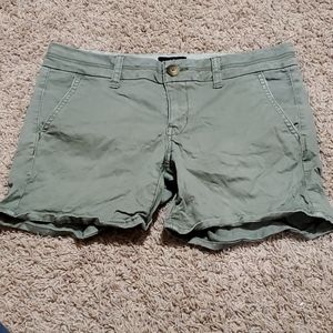 AE olive midi shorts